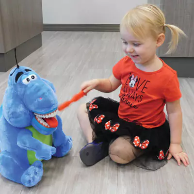 Triad Patient Learning About Dental Health