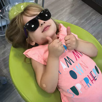 General Anesthesia Dentistry Triad Patient Two Thumbs Up